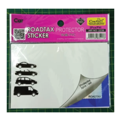 H2239 2 pcs Car Windscreen Road Tax Protective Film Sticker Protect