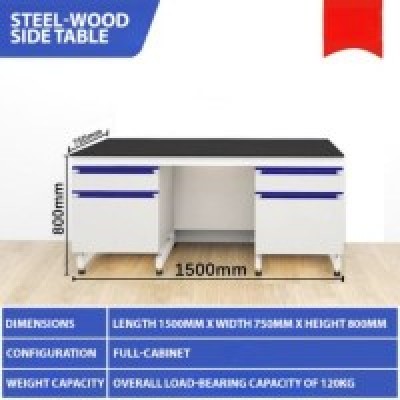 1.5m Laboratory Table + Steel-Wood Laboratory Bench