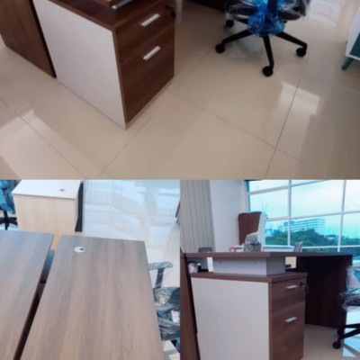 *1400MM x600MM SINGLE OFFICE TABLE SET COME WITH CHAIR - SINGLE OFFICE TABLE SET + BOOK CASE CABINET