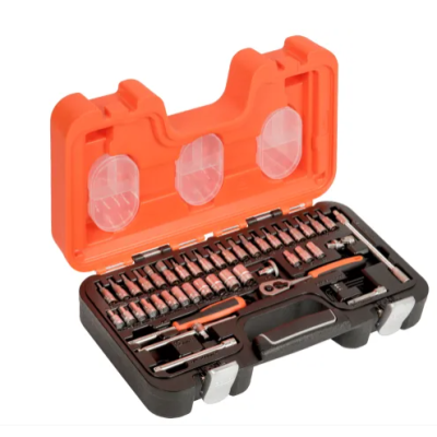 Bahco 46-Piece Metric 1 4 in Standard Socket Allen Key Bit Set with Ratchet, 6 point  S460