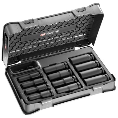 *Facom NSDL.405A 1 2 Dr , Drive Deep Bi-Hexagon Impact Socket Set