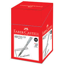 FABER CASTELL CLICK X5 BALL PEN BK 60  /  BOX