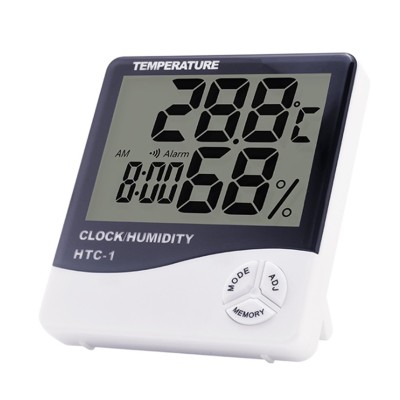 *Digital Thermometer Electronic Clock HTC-1