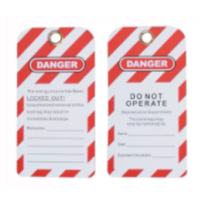 Customize Operation Tag (Red) with steel ring 100 set