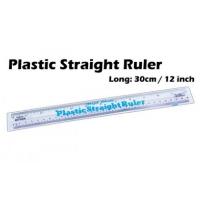 * Plastic Straight Ruler 30 cm Flexible Bendable (10 pcs)