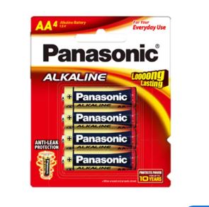 Battery : Panasonic Battery - AA - 4 pcs      /      packet