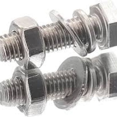 M4 x 30mm HEX BOLT C W NUT, WASHER & SPRING WASHER