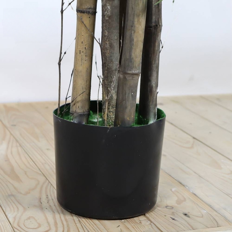 " Bamboo Artificial Plant for Walkway + Pot Planter "