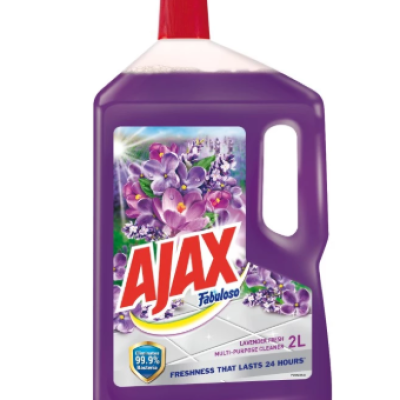 Ajax Fabuloso Lavender Multi Purpose Floor Cleaner Eliminates 99.9% Bacteria (2L)