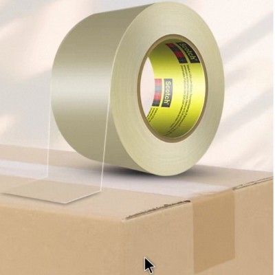 3M 355 Transparent Packing Tape (48mm x50m), Strong Adhesion, Tear-Resistant, High Stickiness, Waterproof, Moisture-Proof, Residue-Free, Special for Packing, Moving, Luggage, Express Delivery, Logistics, Large Carton Sealing