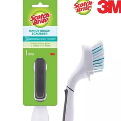 3M Scotch Brite Handy Brush Scrubber - Antimicrobial Bristle Protection
