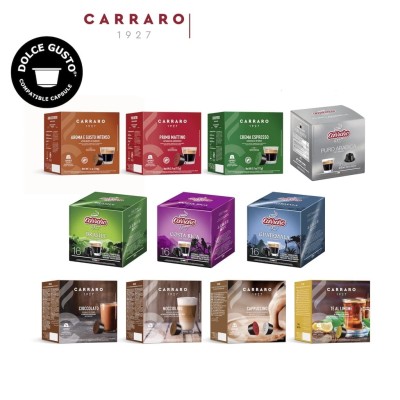 *CARRARO COFFEE CAPSULE NESCAF Dolce Gusto COMPATIBLE (PACK OF 3 BOXES x 16 CAPSULES)