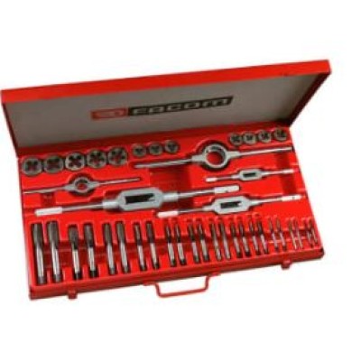 KIT, HSS HAND TAP & DIE KIT, 1 8" TO 1" OFFER 1 4" TO 1" UNC