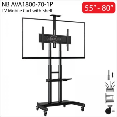 MOBILE TV CART, DESIGN FOR 55"-80" FLAT PANEL TV