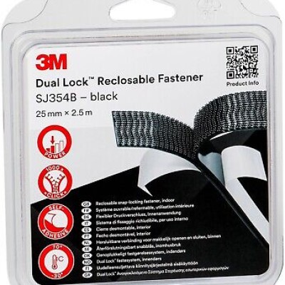 *3M Black Velcro Tape [25mm x 2.5m]