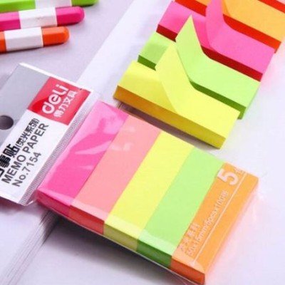 Deli Neon Colour Index Tabs 5x100's