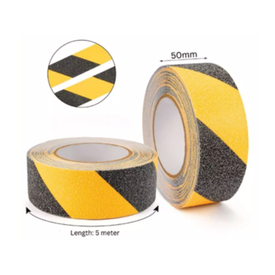 50MM X 5M Anti Slip Tape Safety Caution Sticker for Bathroom Floor Stair Waterproof High Quality Caution BLACK YELLOW