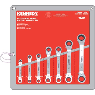 Kennedy Metric Ratchet Spanner Set, 6 - 22mm, Set Of 7