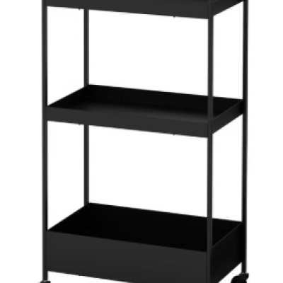 NISSAFORSTrolley, black, 50.5x30x83 cm