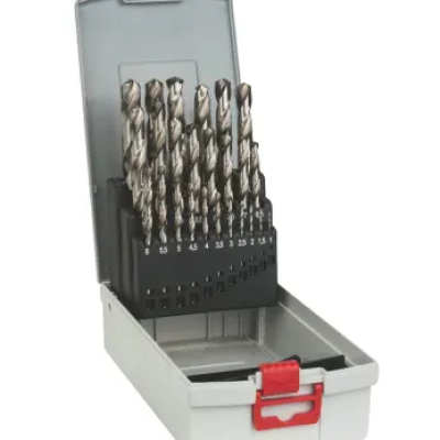 25PCS TWIST DRILL BIT SET FOR METAL, 1MM MIN 13MM MAX HSS