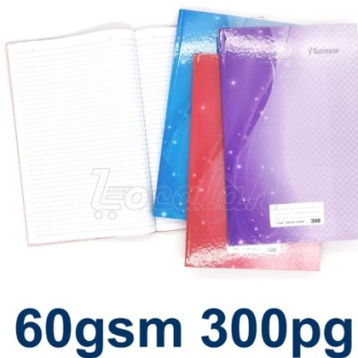 F4 Hard Cover Foolscap Book   Buku Log Panjang Kulit Tebal 300p (RANDOM COLOR)