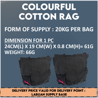 COLOURFUL COTTON RAG (20KG PER BAG)