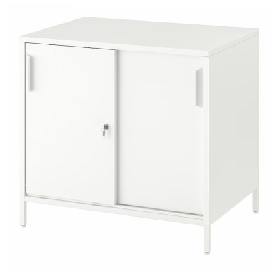 *TROTTEN Cabinet with sliding doors (80x55x75 cm)-White