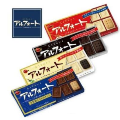 BOURBON ALFORT Japan Famous Chocolate Biscuit 55G - Vanilla