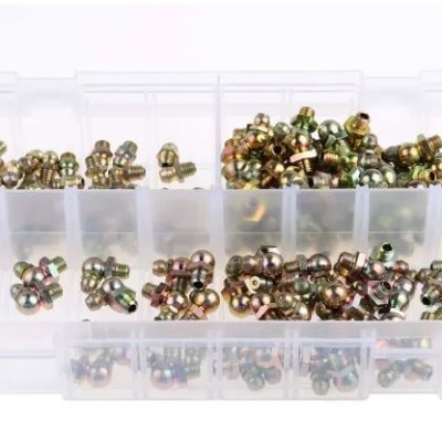 RS PRO Grease Nipple Kit Contains H1 Straight 1 4 In Bsf (X50), H3-90 1 4 In Bsf (X50), H2-45 1 4 In Bsf (X50)