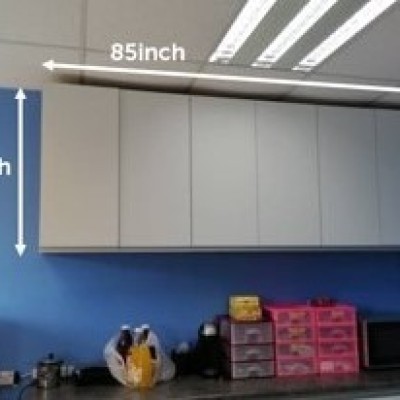 TOP SHELF 3 DOORS KITHEN CABINET (CUSTOM-MADE) - 85 INCH x 31 INCH