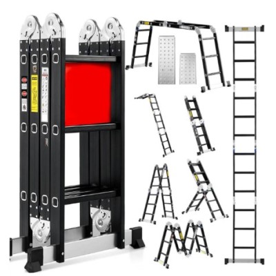 12 Ft Ladder Extensionladder Aluminum Step Ladder Folding 7 In 1 Ladder