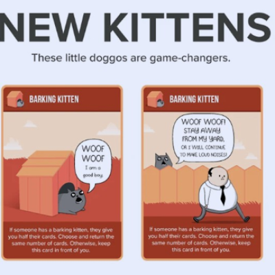 *Barking Kittens : The Third Expansion of Exploding Kittens Card Game