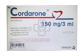 CORDARONE 150MG  /  3ML SOLUTION FOR INJECTION VIAL 6'S (AMIODARONE 150MG  /  3ML)