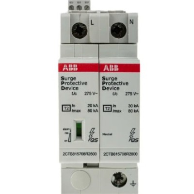 ABB, OVR SURGE PROTECTION DEVICE 275 V MAXIMUM VOLTAGE RATING 80KA MAXIMUM SURGE CURRENT SURGE PROTECTION DEVICE