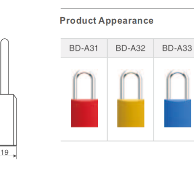 LOTO Operation Padlock (Red) with key tag + KEY ALIKE