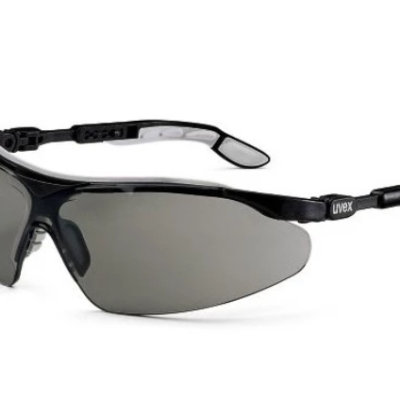 UVEX I-VO 9160076 Smoke Lens Safety Glass, Black Grey