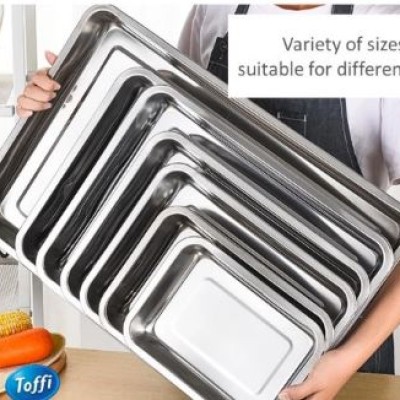 Toffi Deep Rectangular Tray Stainless Steel (50cm)