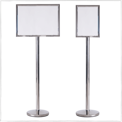 *A3 Stainless Steel Floor Standee Display Sign Board