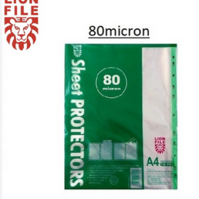 LIONFILE PP Sheet Protectors 80 mic, 10's