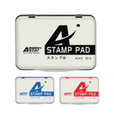 Astar No.3 Stamp Pad - Black   Blue   Red (SP3)