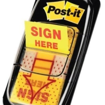 3M Removable Post-It Tape Flag Sign Here