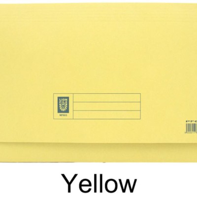 LION Pocket File Manila Card yellow