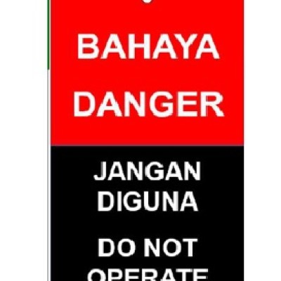 STICKER: Danger - Do not use TAG
