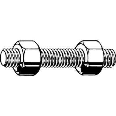*STUD BOLT AND NUT, M18, 2.5 MM X 18MM [10s] - Stainless Steel 304 (A2)