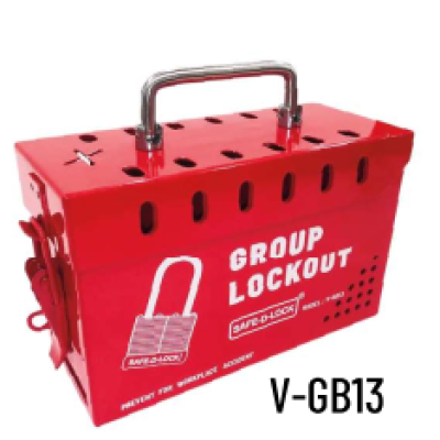 SAFE-D-LOCK : METAL GROUP LOCKOUT BOX (V-GB13)
