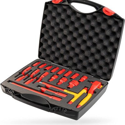 *Wiha Tools 43024 21 Piece VDE 1 2 in Ratchet Wrench and Bit Set