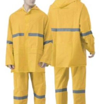 Heavy Duty Visibility Rainsuit with High Reflective Strip