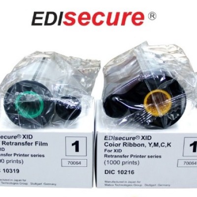 *Matica (EDIsecure) DIC10216 + DIC10319 YMCK ribbon and Retransfer Film