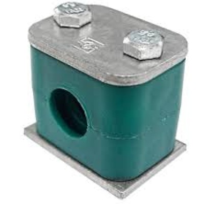 16MM Od Stauff Standard Series Polypropylene Pipe Clamp Galvanized Steel Top Base Plate & Metric Hex Bolts