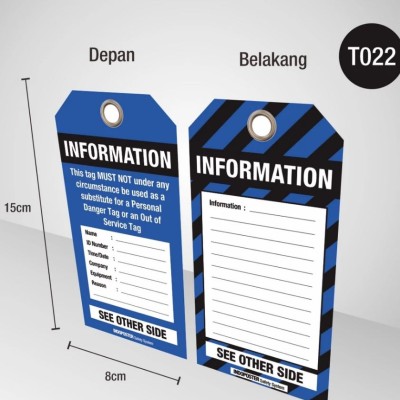 Customize Mechanical Tag (Blue) with Steel Ring 100pcs set